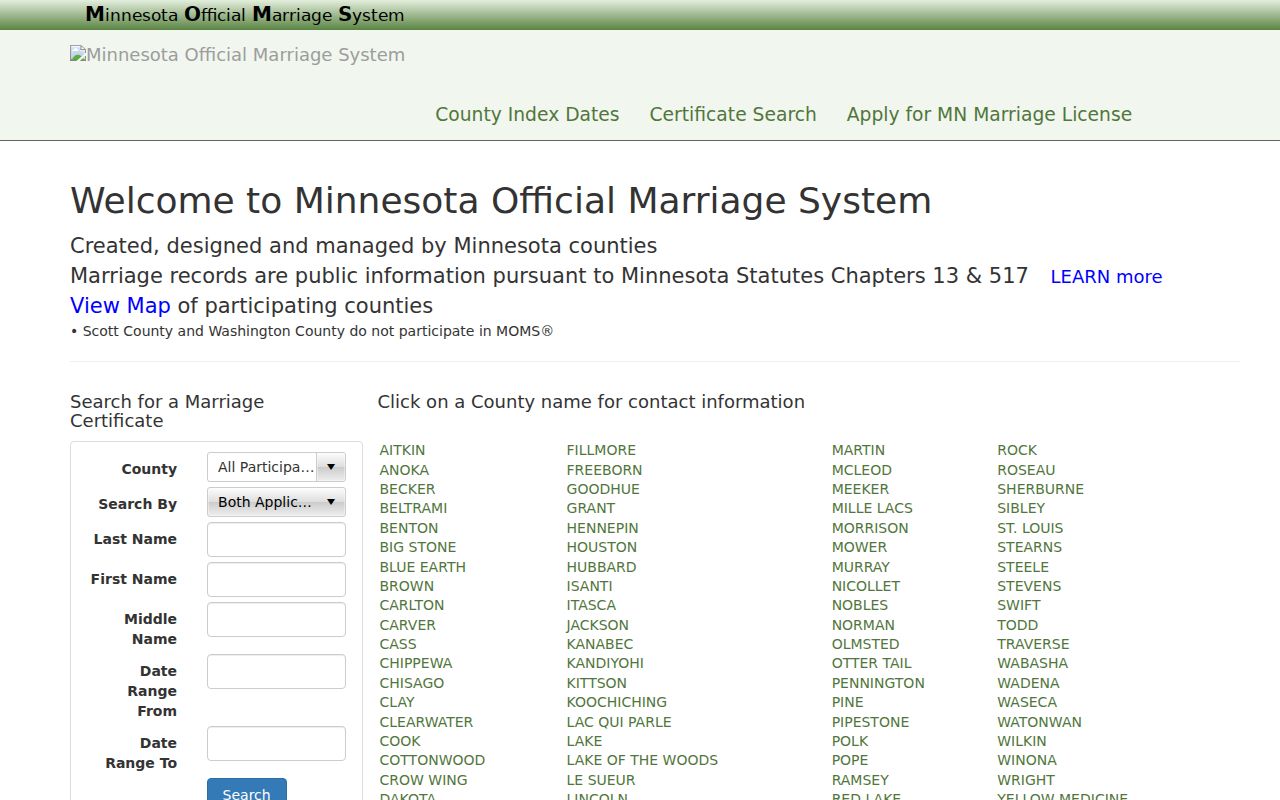 St. Cloud residents directory Minnesota marriage search