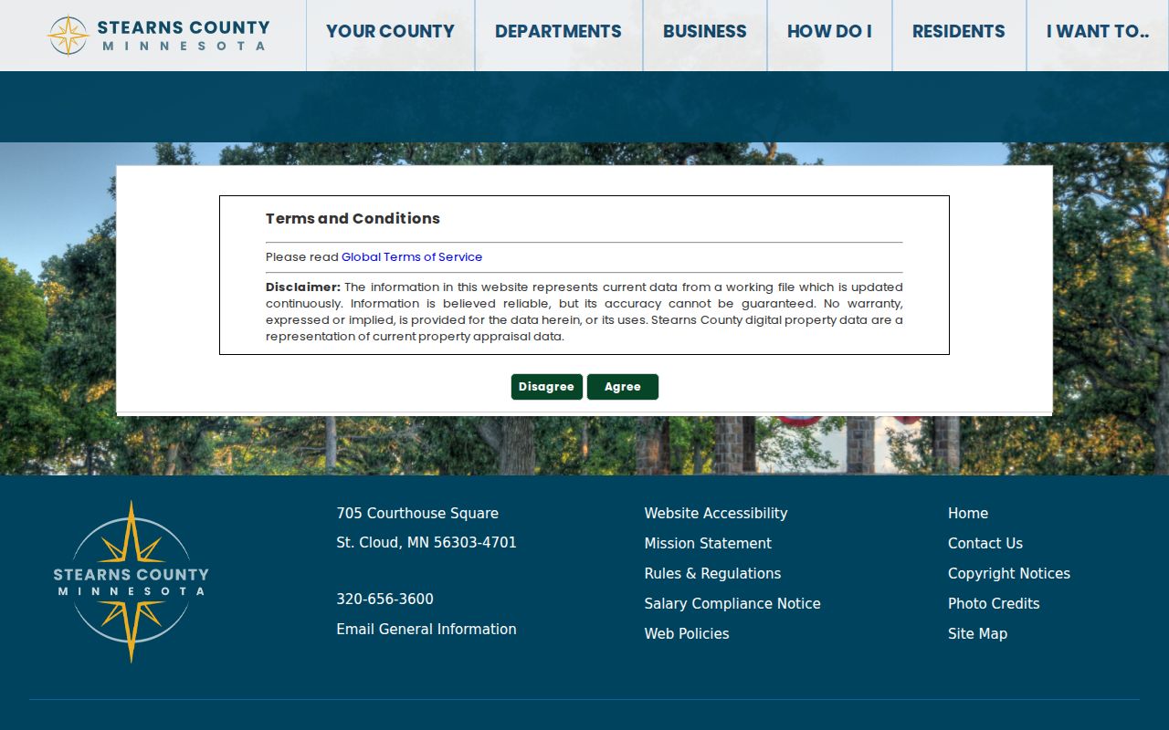 St. Cloud ZIP code county property search gateway