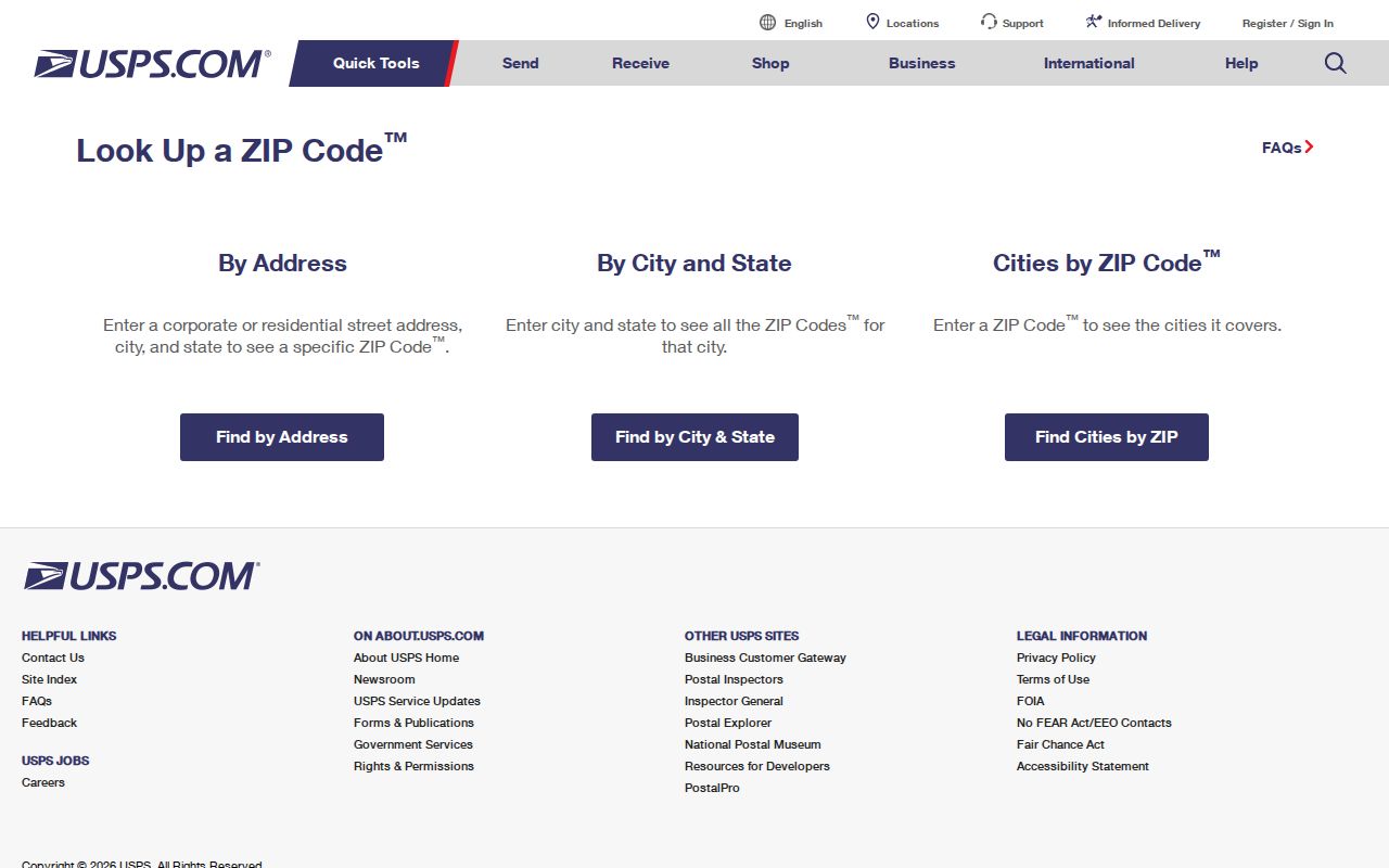 St. Cloud ZIP code directory USPS lookup modes